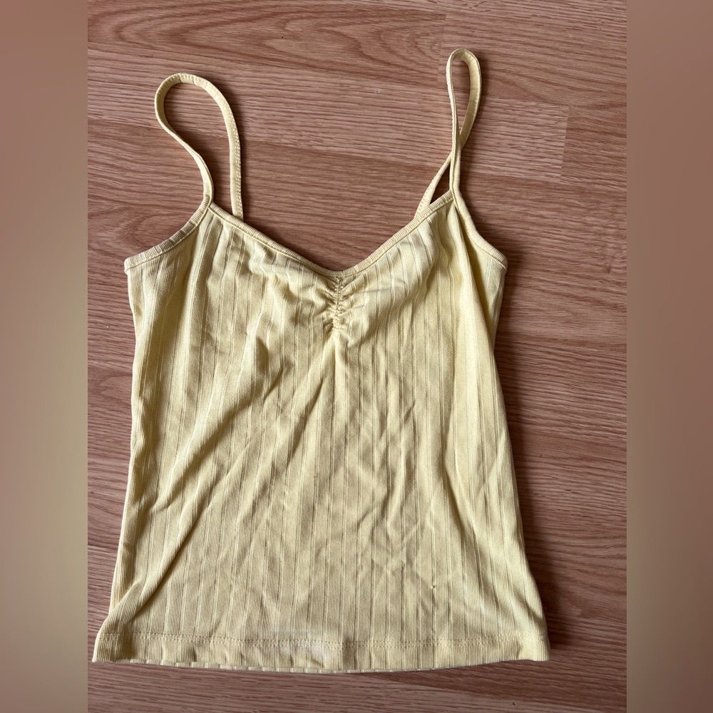 Ardene Yellow Ribbed Sleeveless Camisole